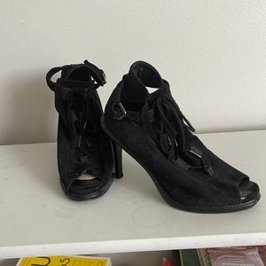 Black Derek Lam Open Toe Booties- Size 9.5